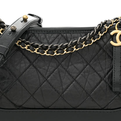 Chanel Aged Calfskin Quilted New Medium Gabrielle Hobo Black 8 of 12