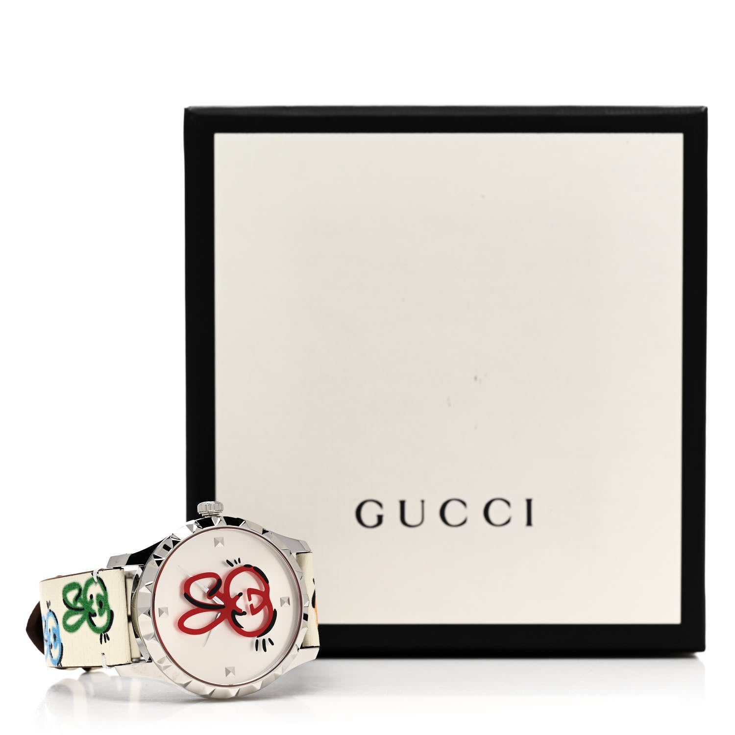 Gucci Stainless Steel Calfskin 38mm G-Timeless Capsule Collection Rabbit Quartz Watch 5 of 5