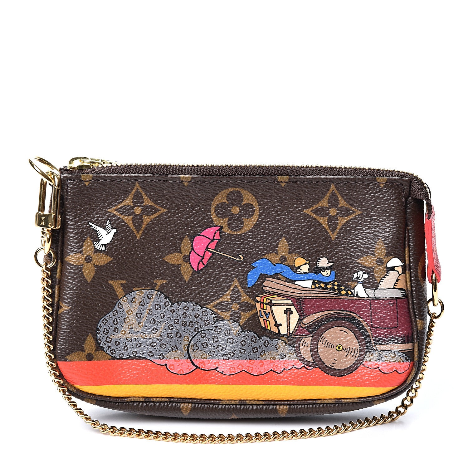 Louis Vuitton Damier Ebene 2015 Christmas Animation Mini Pochette Accessories 1 of 8
