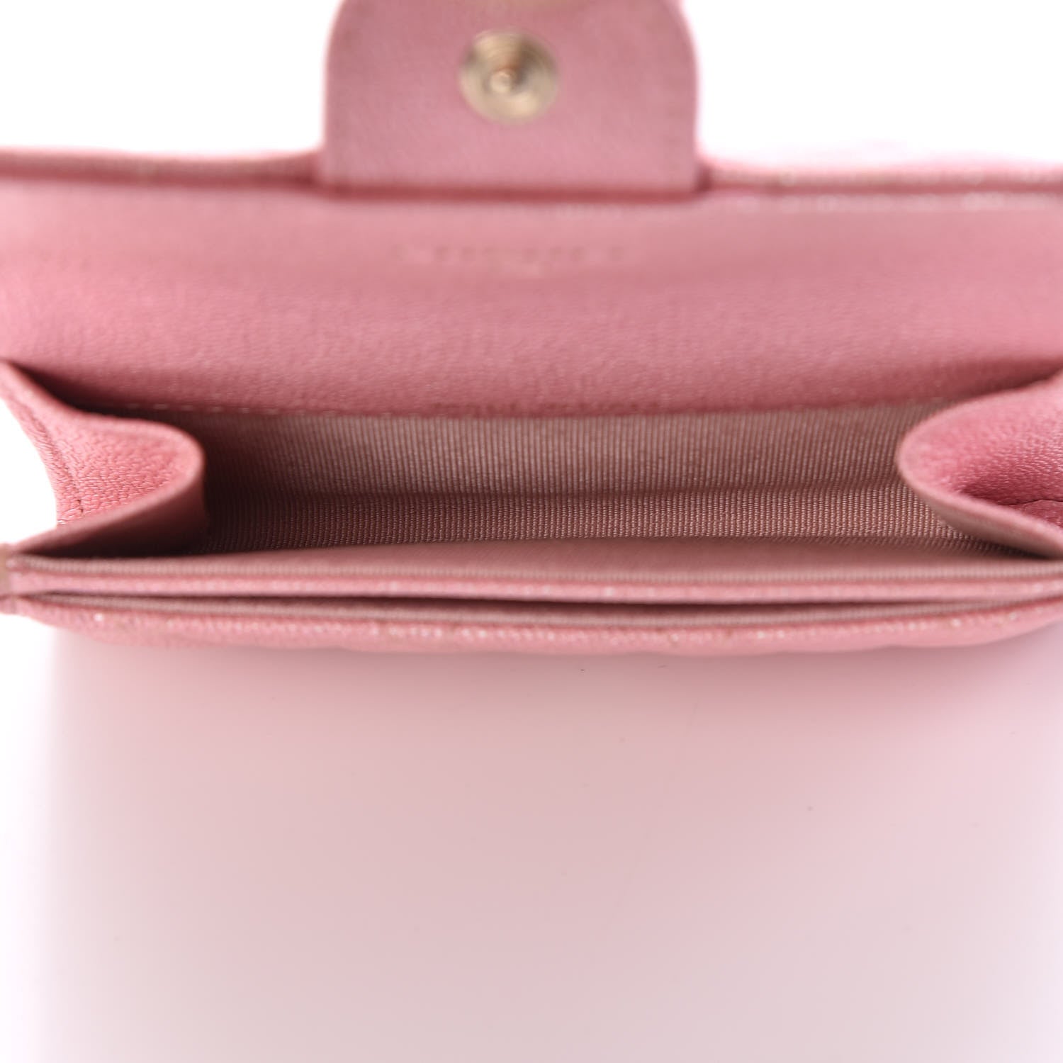 Chanel Iridescent Caviar Quilted Flap Card Holder Rose Pink 5 of 11