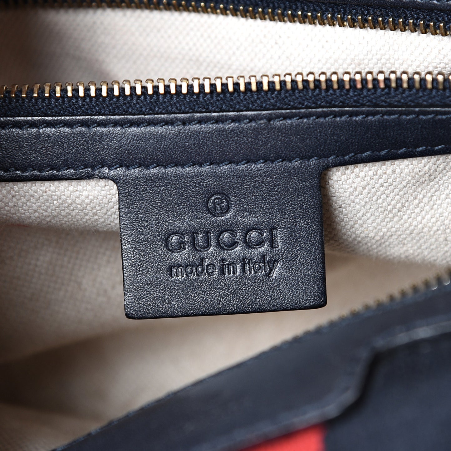 Monogram Vintage Web Small Boston Navy