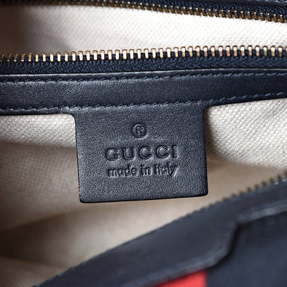 Gucci Monogram Vintage Web Small Boston Navy 5 of 19