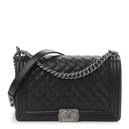 Chanel Caviar Quilted New Medium Boy Flap Black 1 of 9