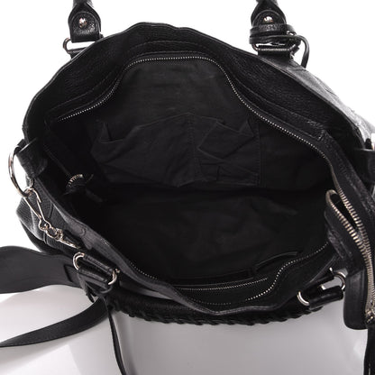 Balenciaga Chevre Silver Metallic Edge Hardware Velo Black 5 of 15