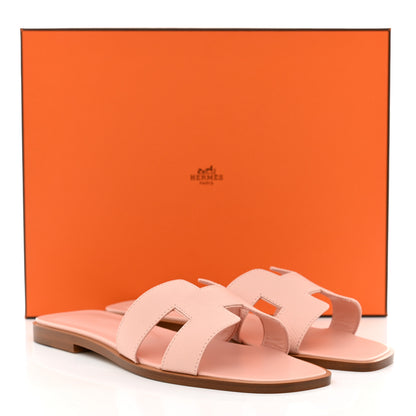 Hermes Epsom Oran Sandals 37 Rose Pale 9 of 9
