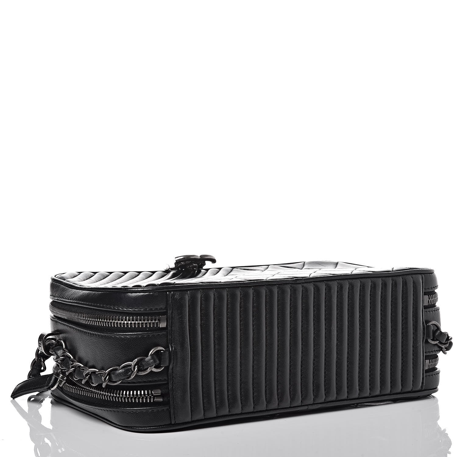 Chanel Lambskin Large Coco Boy Camera Case Black 4 of 10
