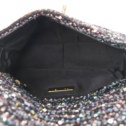 Chanel Tweed Sequin Quilted Medium Chanel 19 Flap Black Multicolor 5 of 12
