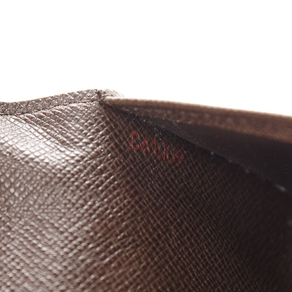 Louis Vuitton Damier Ebene Checkbook Cover Wallet 7 of 11