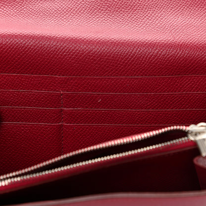 Hermes Epsom Kelly Longue Wallet Rouge Grenat 8 of 16