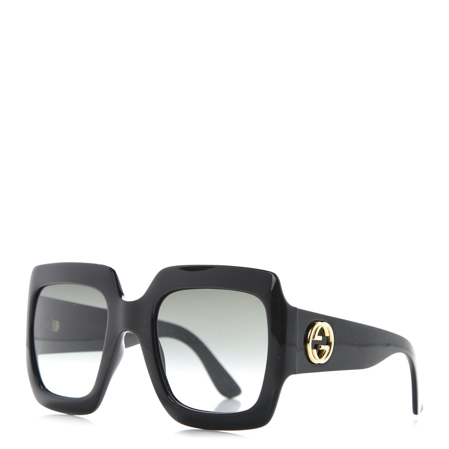 Gucci Acetate Square Frame Sunglasses GG0053S Black 1 of 8