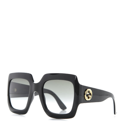 Gucci Acetate Square Frame Sunglasses GG0053S Black 1 of 8