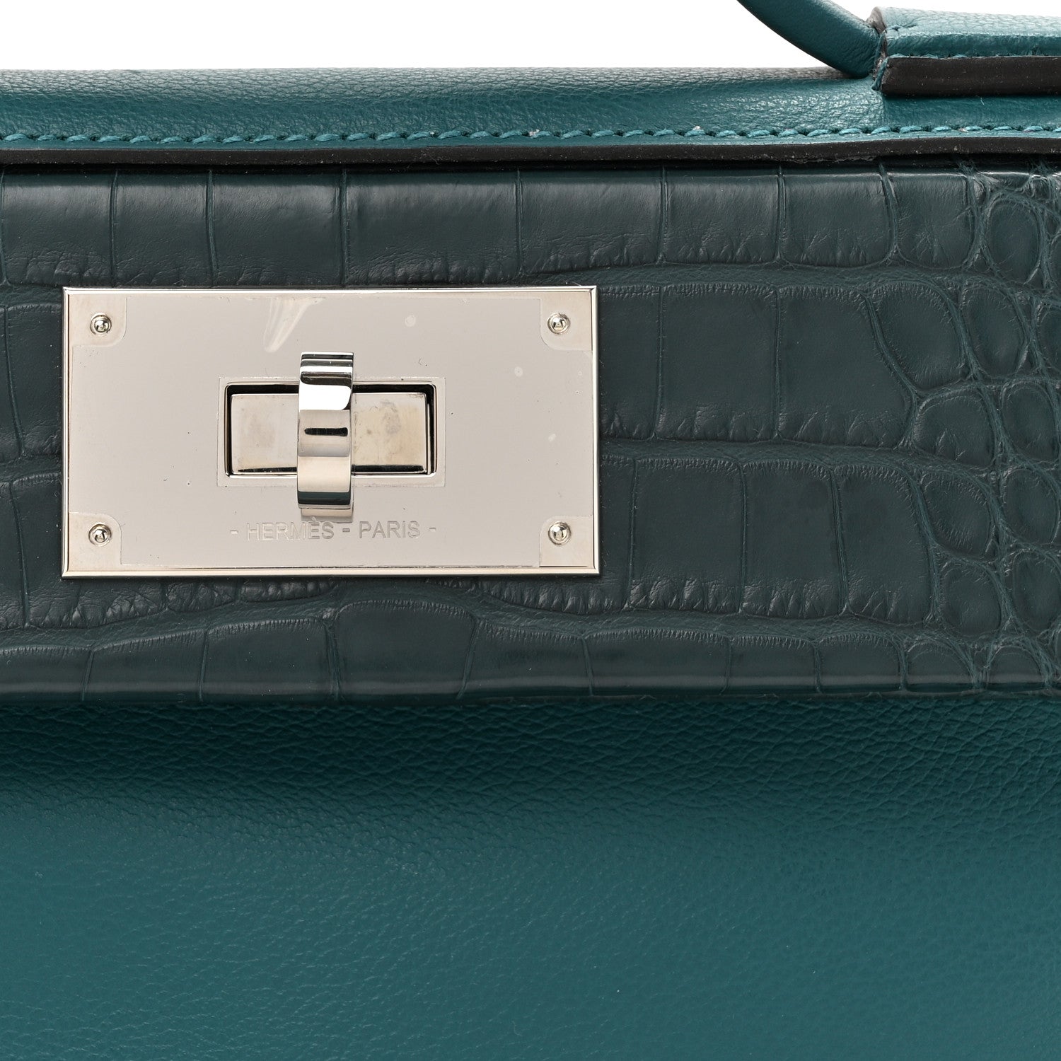 Hermes Evercolor Matte Alligator Swift Touch 24/24 21 Vert Bosphore 8 of 11