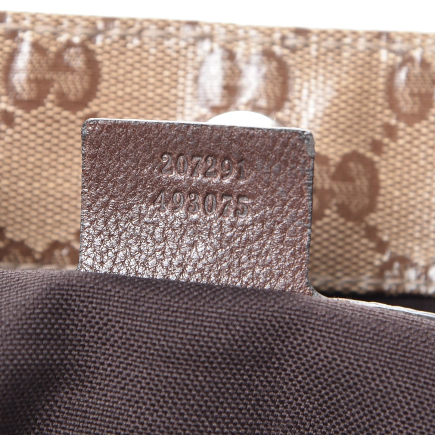 Crystal Monogram Medium Babouska Shopping Tote Dark Brown