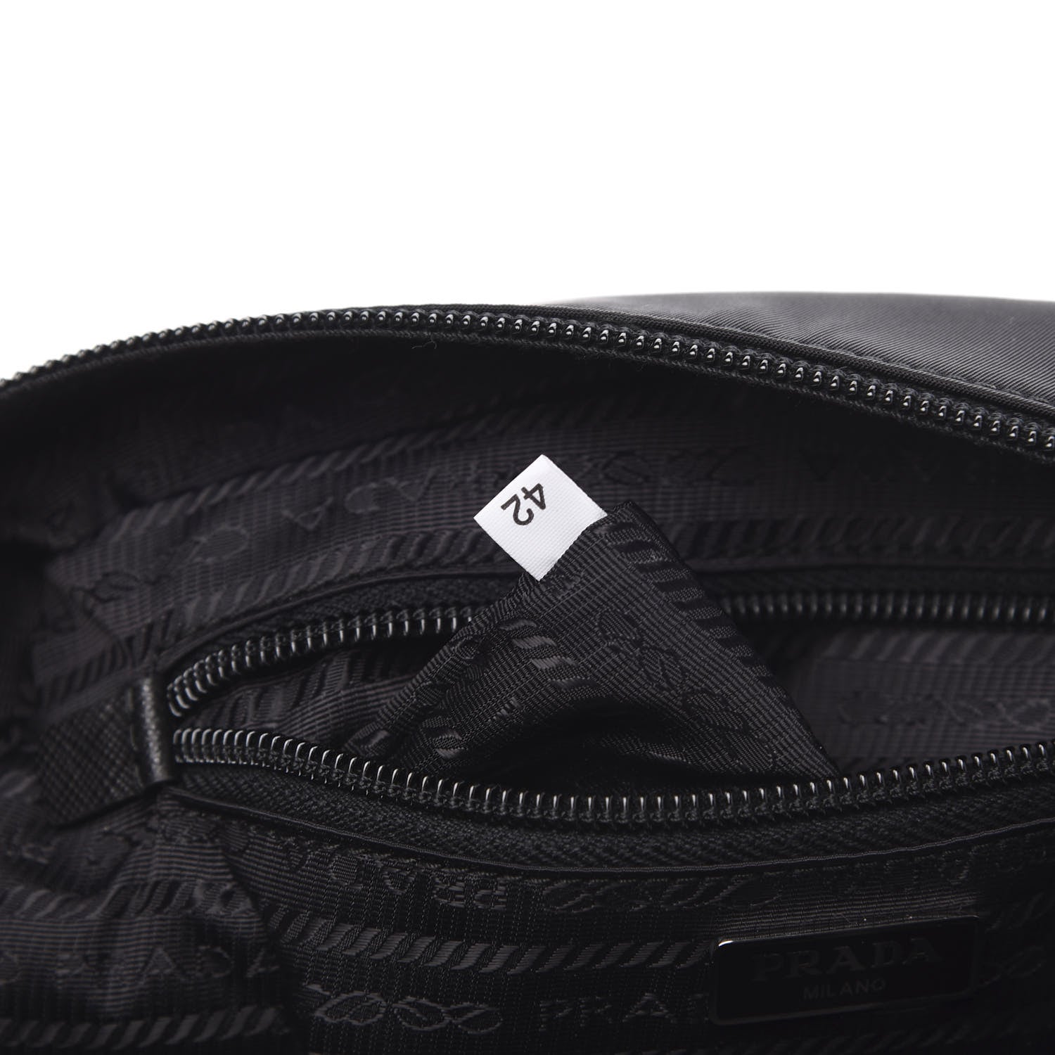 Prada Tessuto Nylon Wristlet Black 7 of 9