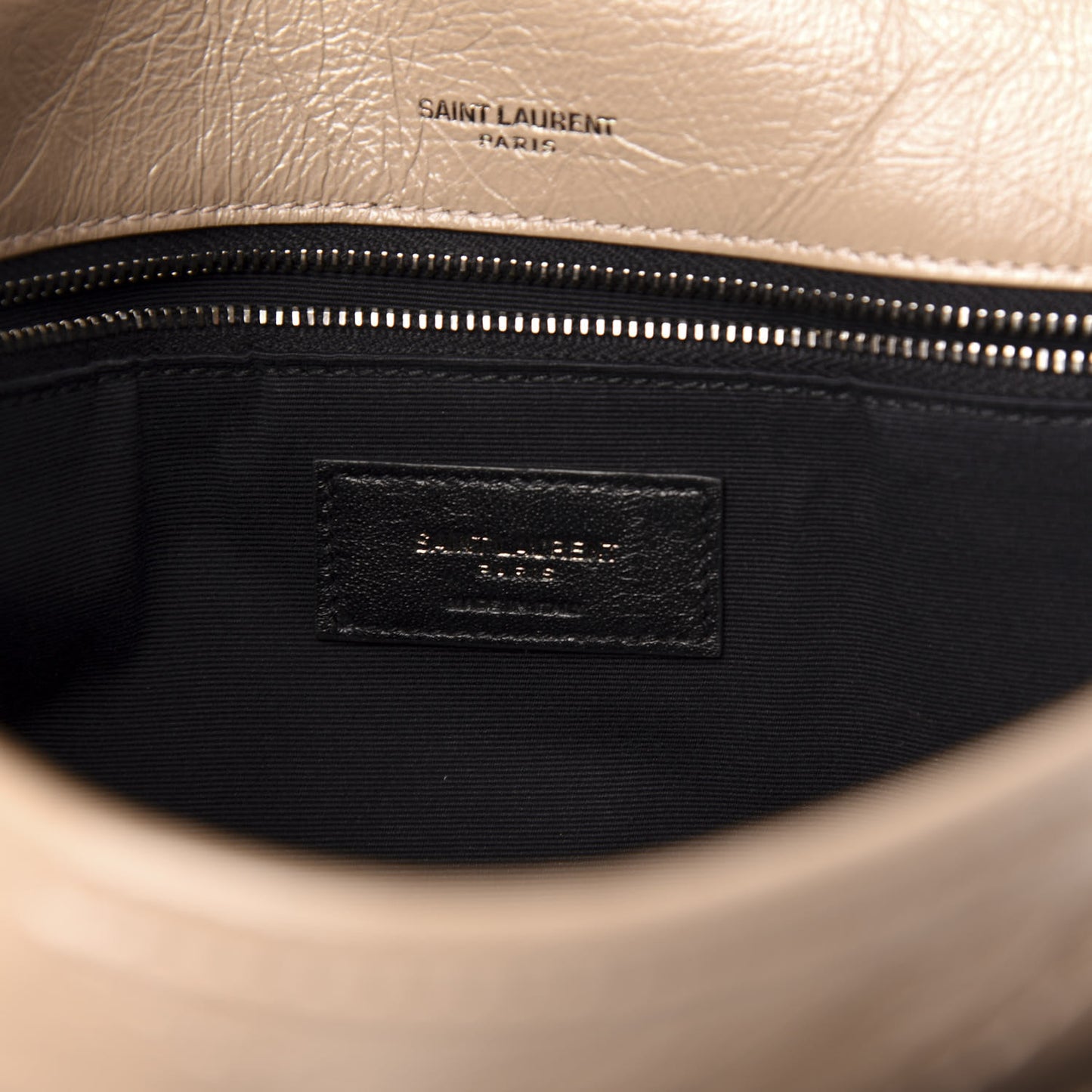 Crinkled Calfskin Matelasse Monogram Medium Niki Chain Satchel Light Taupe