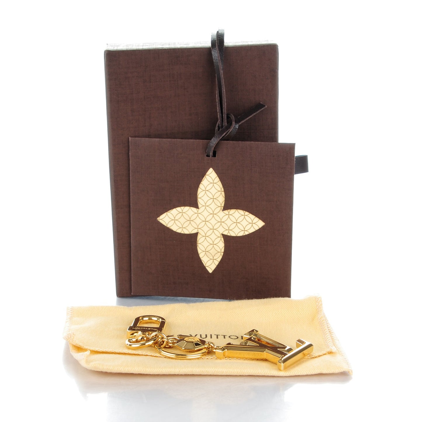 LV Facettes Key Holder Gold