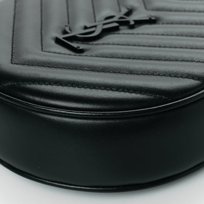 Saint Laurent Calfskin Matelasse Chevron Round Vinyle Camera Bag Black 10 of 10