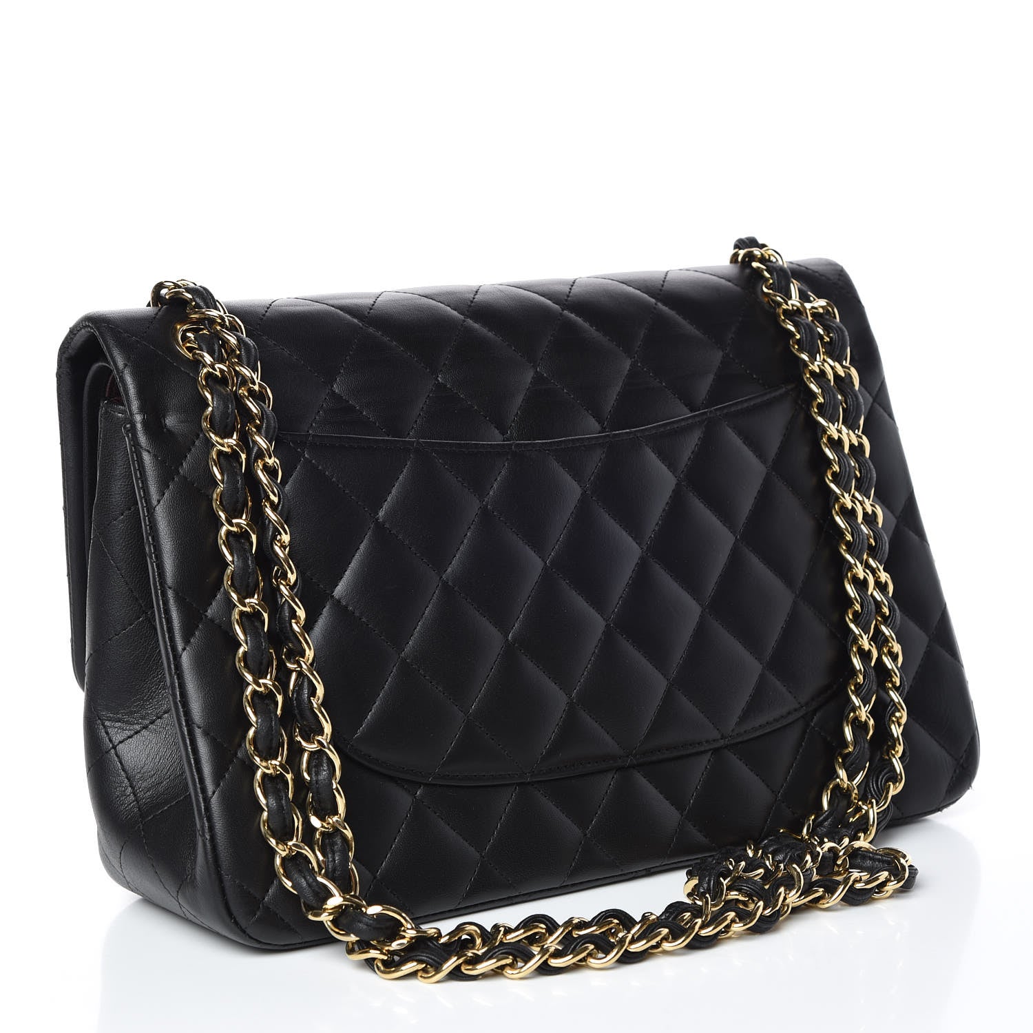 Chanel Lambskin Quilted Jumbo Double Flap Black 3 of 15