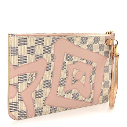 Louis Vuitton Damier Azur Tahitienne Neverfull MM GM Pochette 3 of 7