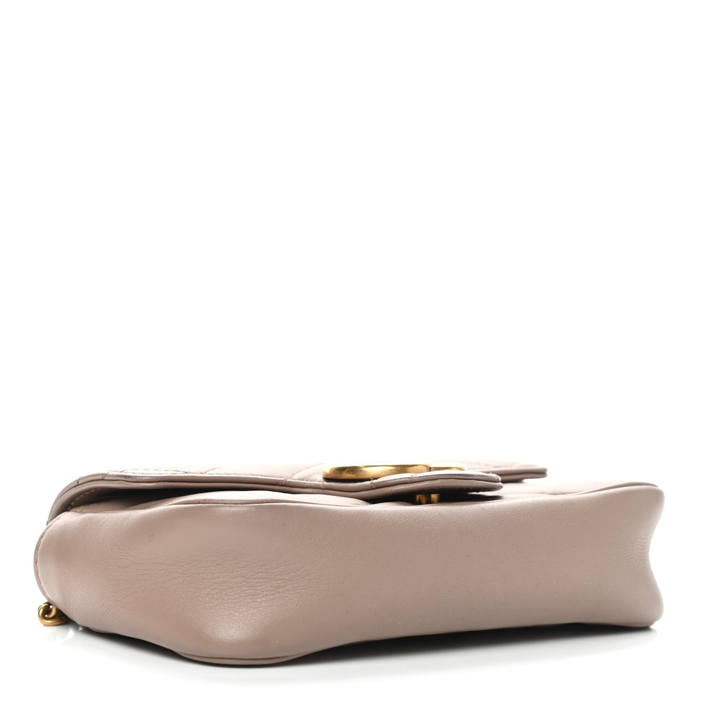 Calfskin Matelasse Super Mini GG Marmont Shoulder Bag Porcelain Rose