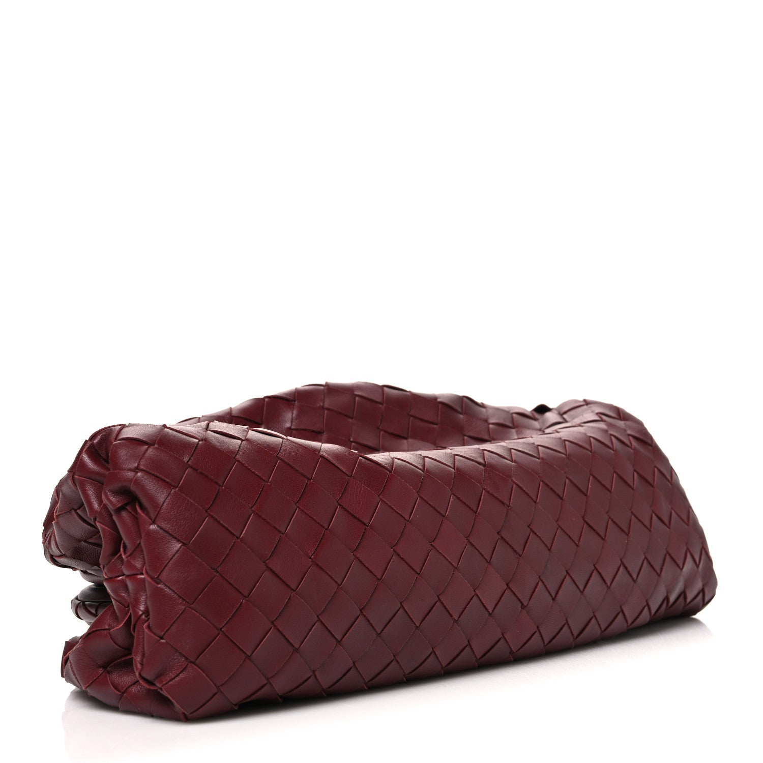 Bottega Veneta Nappa Maxi Intrecciato The Pouch Oversized Clutch Bordeaux 4 of 11
