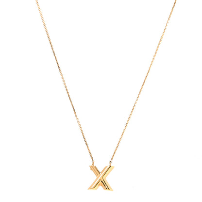 Louis Vuitton Metal LV And Me Letter X Necklace Gold 1 of 5