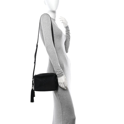 Saint Laurent Lambskin Monogram Small Lou Camera Bag Black 2 of 15