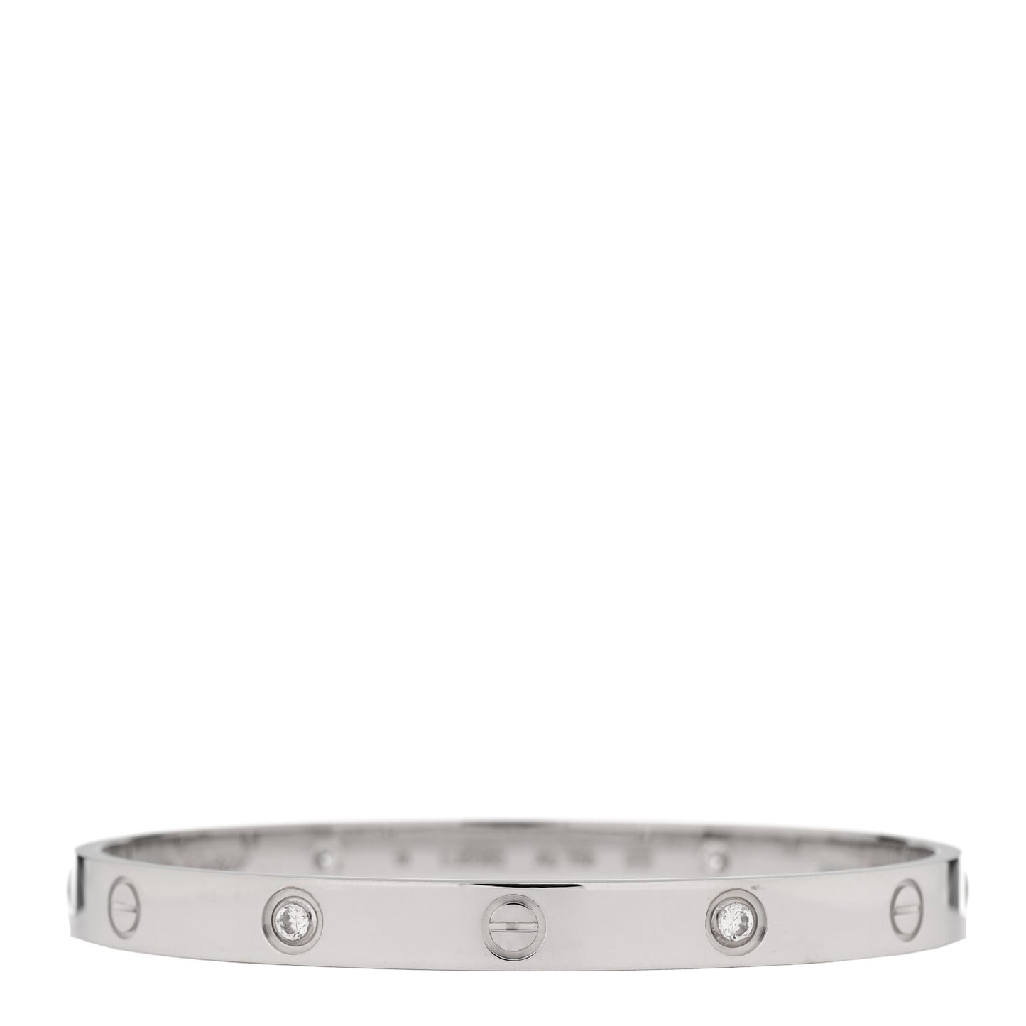 18K White Gold 4 Diamond Love Bracelet 18