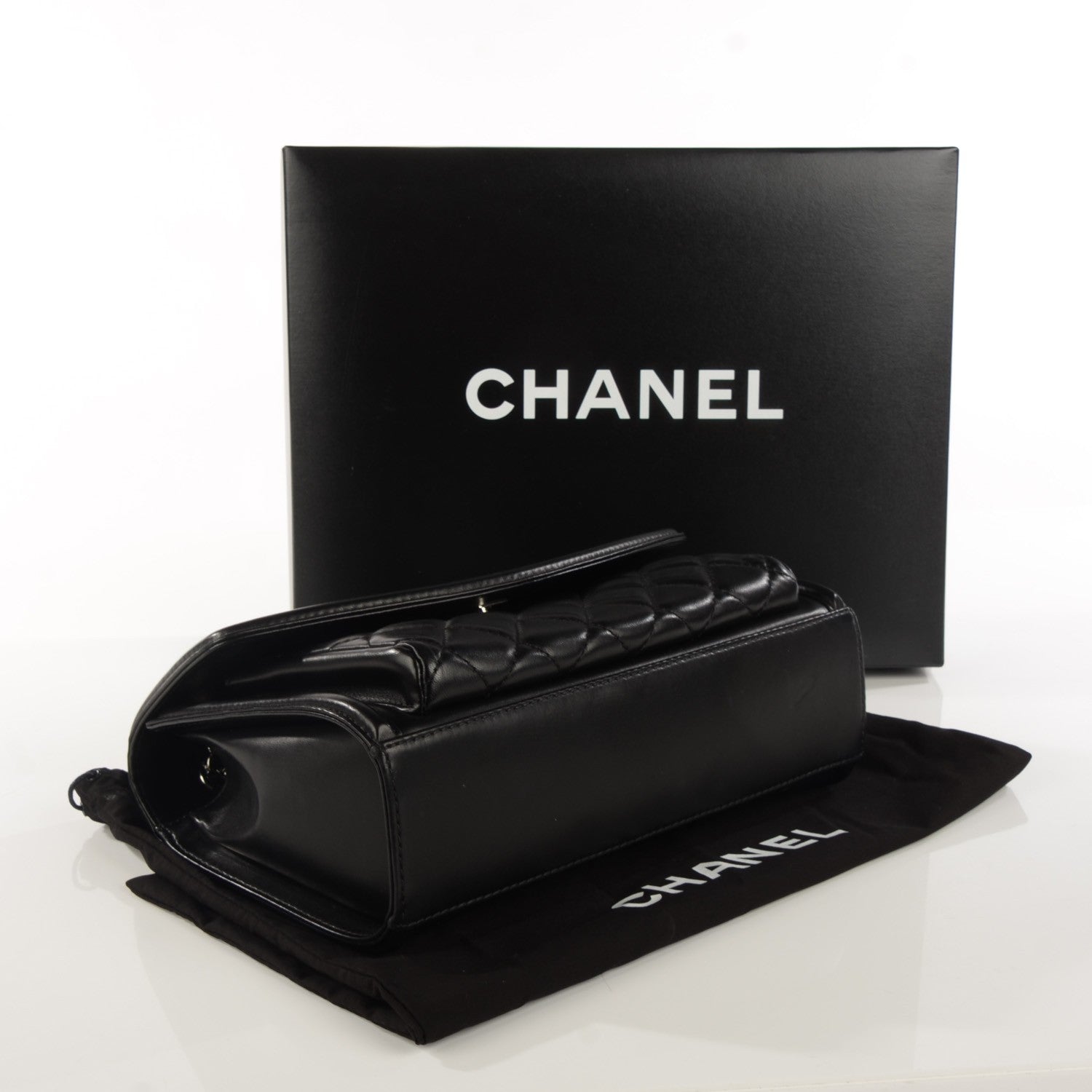 Chanel Lambskin Quilted Large Geometric Flap Black 4 of 8
