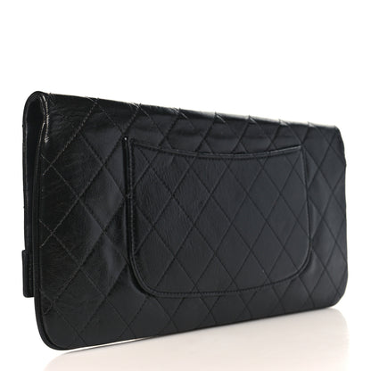 Chanel Shiny Crumpled Calfskin Large 31 Pouch Black 3 of 9
