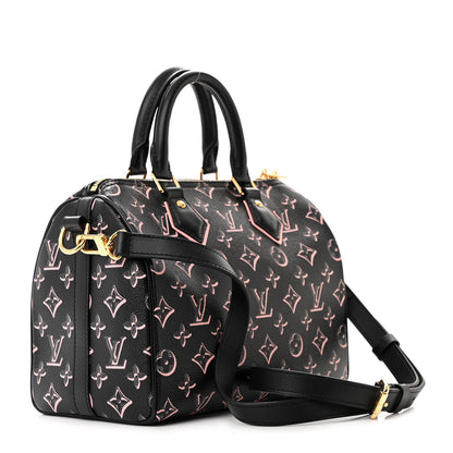 Louis Vuitton Monogram Fall for You Speedy Bandouliere 25 Black 3 of 14