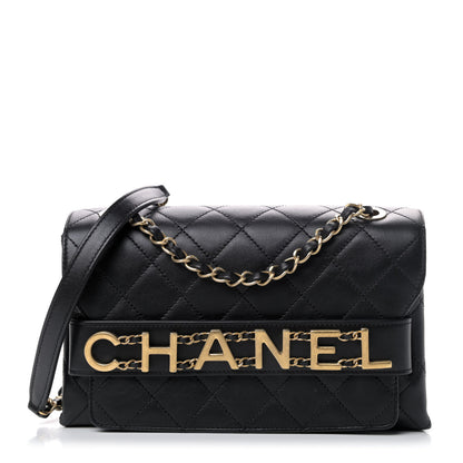 Chanel Calfskin Quilted Enchained Flap Black 1 of 4