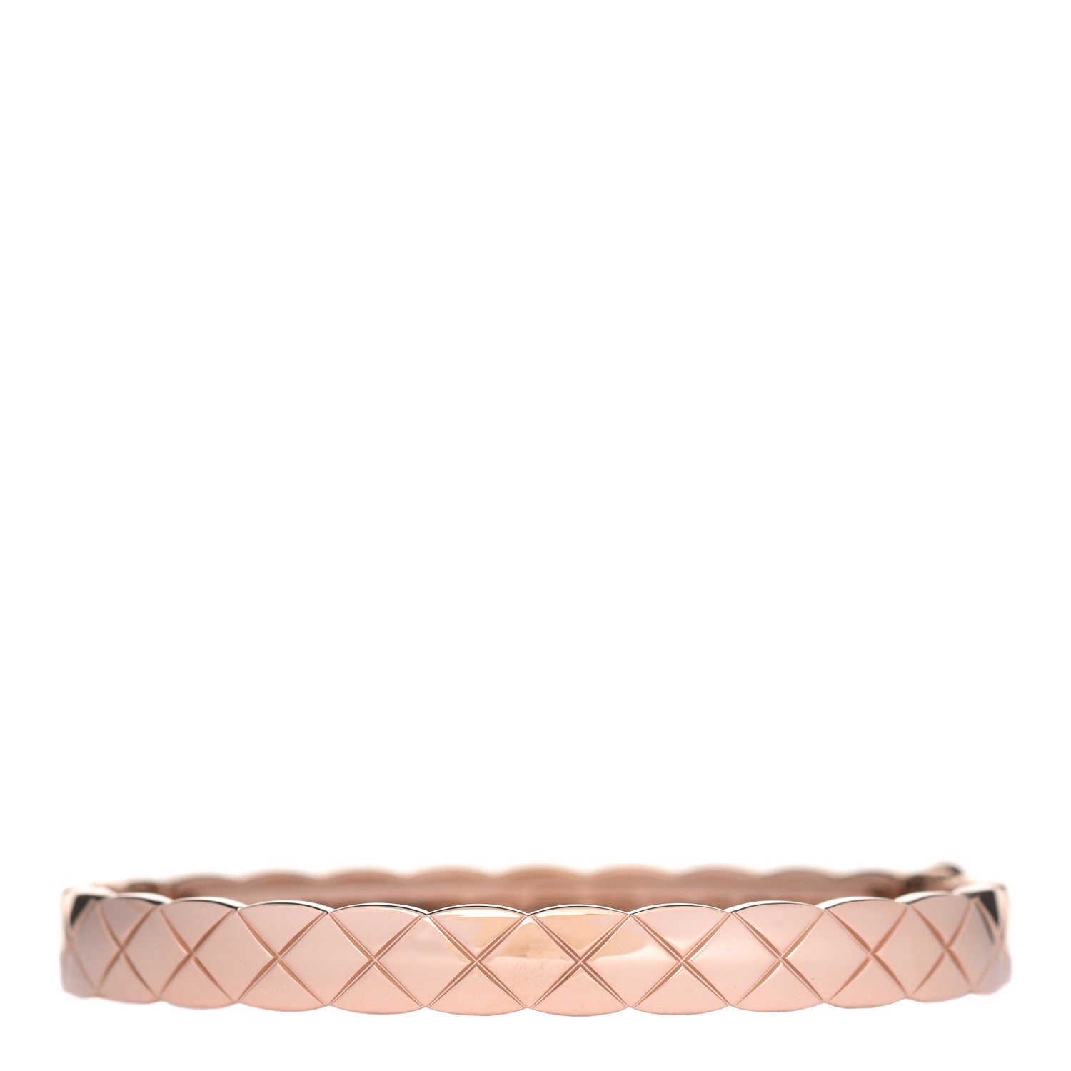 Chanel 18K Beige Gold Coco Crush Bangle Bracelet S 1 of 5