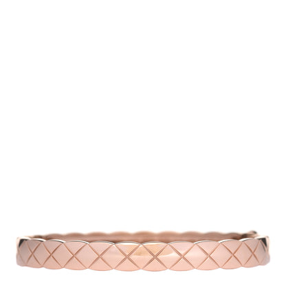 Chanel 18K Beige Gold Coco Crush Bangle Bracelet S 1 of 5