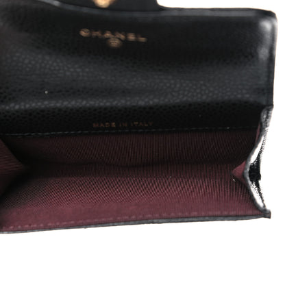 Chanel Caviar Quilted Flap Card Holder Black 5 of 9