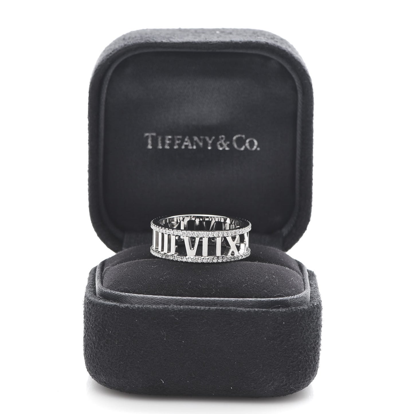 18K White Gold Diamond Atlas Open Pave Ring 56 7.5