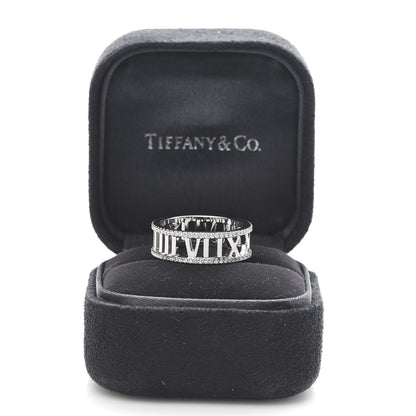 Tiffany 18K White Gold Diamond Atlas Open Pave Ring 56 7.5 5 of 5