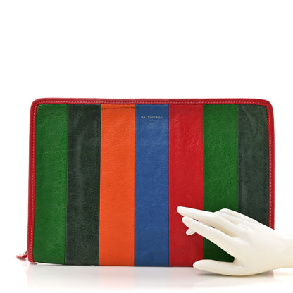 Balenciaga Agneau Arena Multicolore Bazar Pouch Vert Emeraude 2 of 10