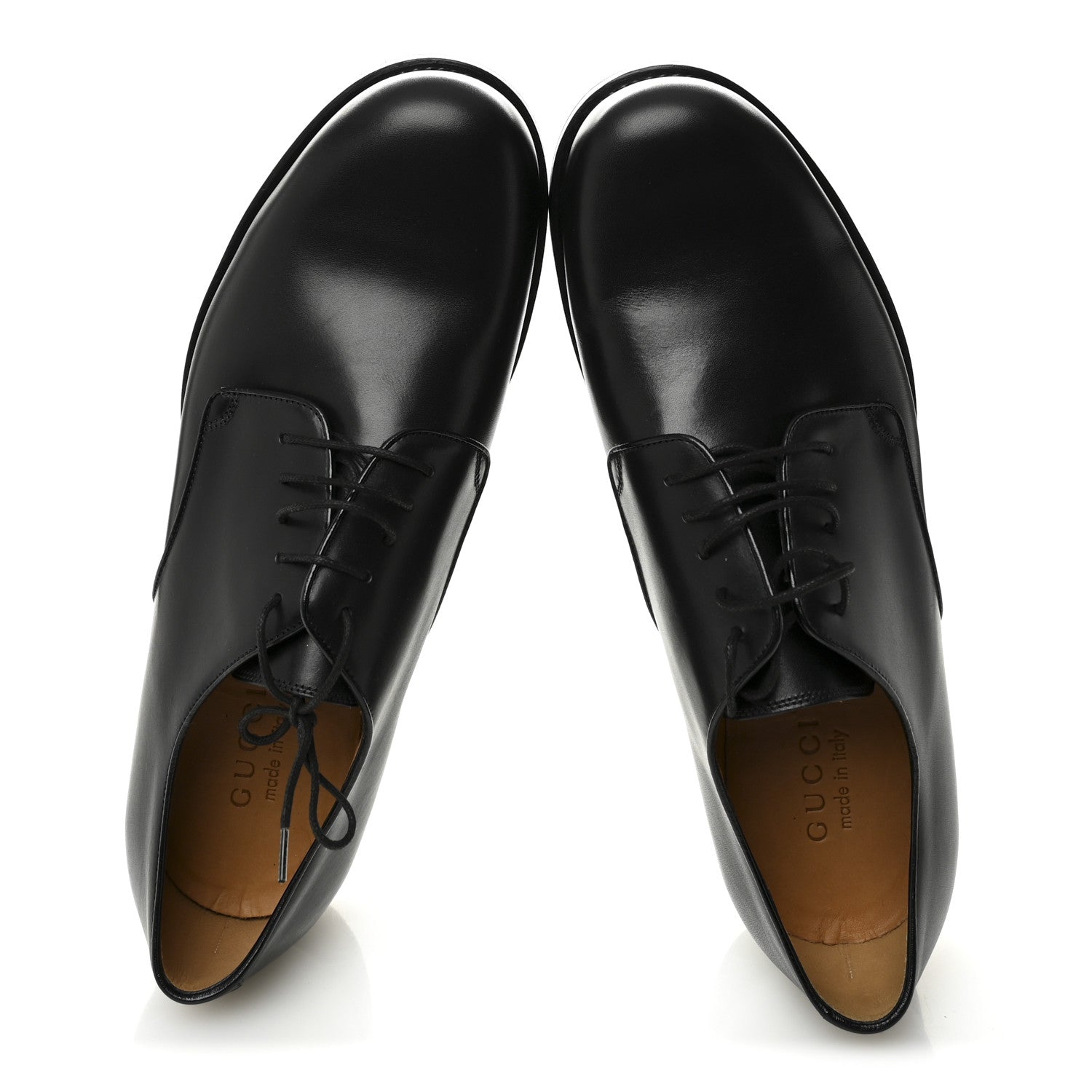 Gucci Knight Calfskin Mens Oxford Loafers 8.5 Black 5 of 8