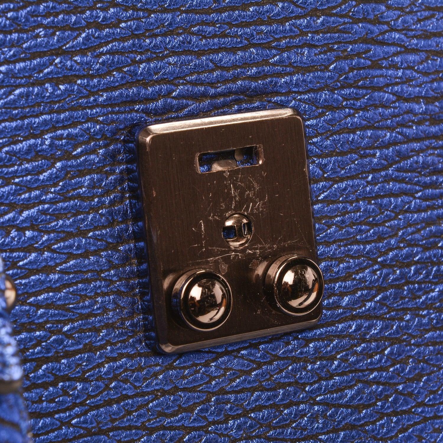 3.1 Phillip Lim 3.1 Metallic Textured Calfskin Medium Pashli Satchel Electric Blue 6 of 8