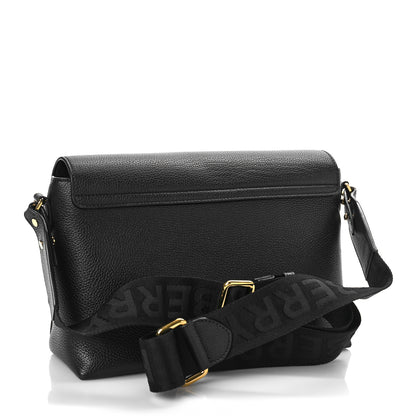 Burberry Grainy Calfskin Vintage Check Note Crossbody Bag Black 3 of 9