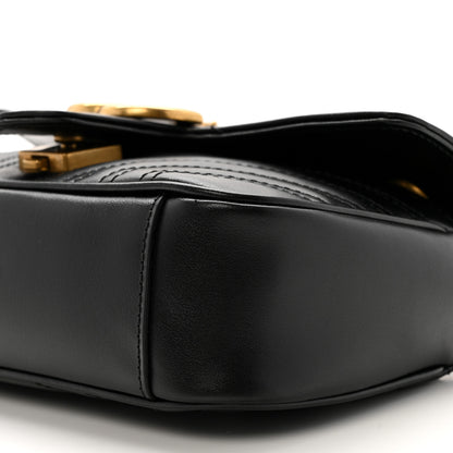 Gucci Calfskin Matelasse Mini GG Marmont Shoulder Bag Black 10 of 10
