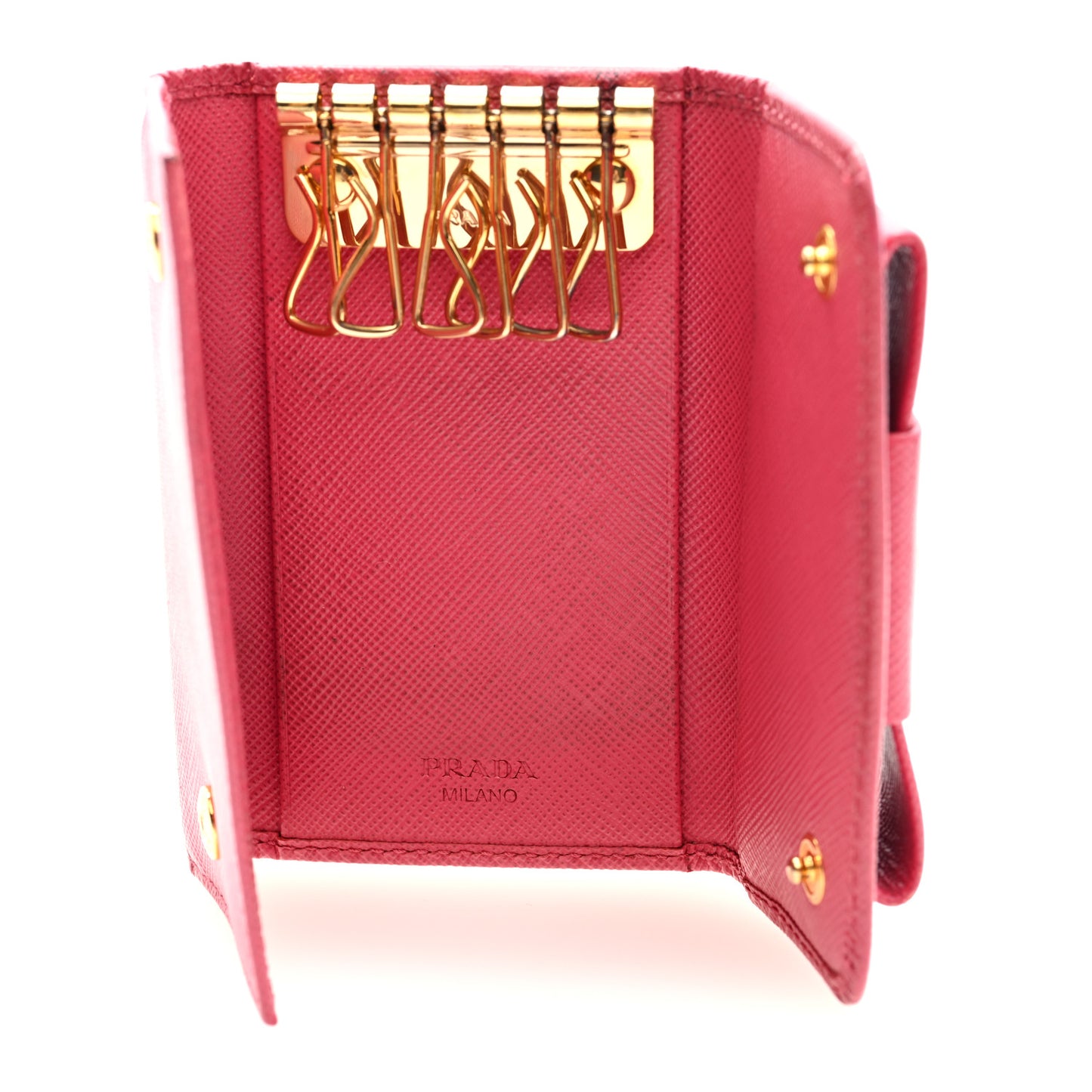 Saffiano Fiocco Bow Metal 6 Key Holder Peonia
