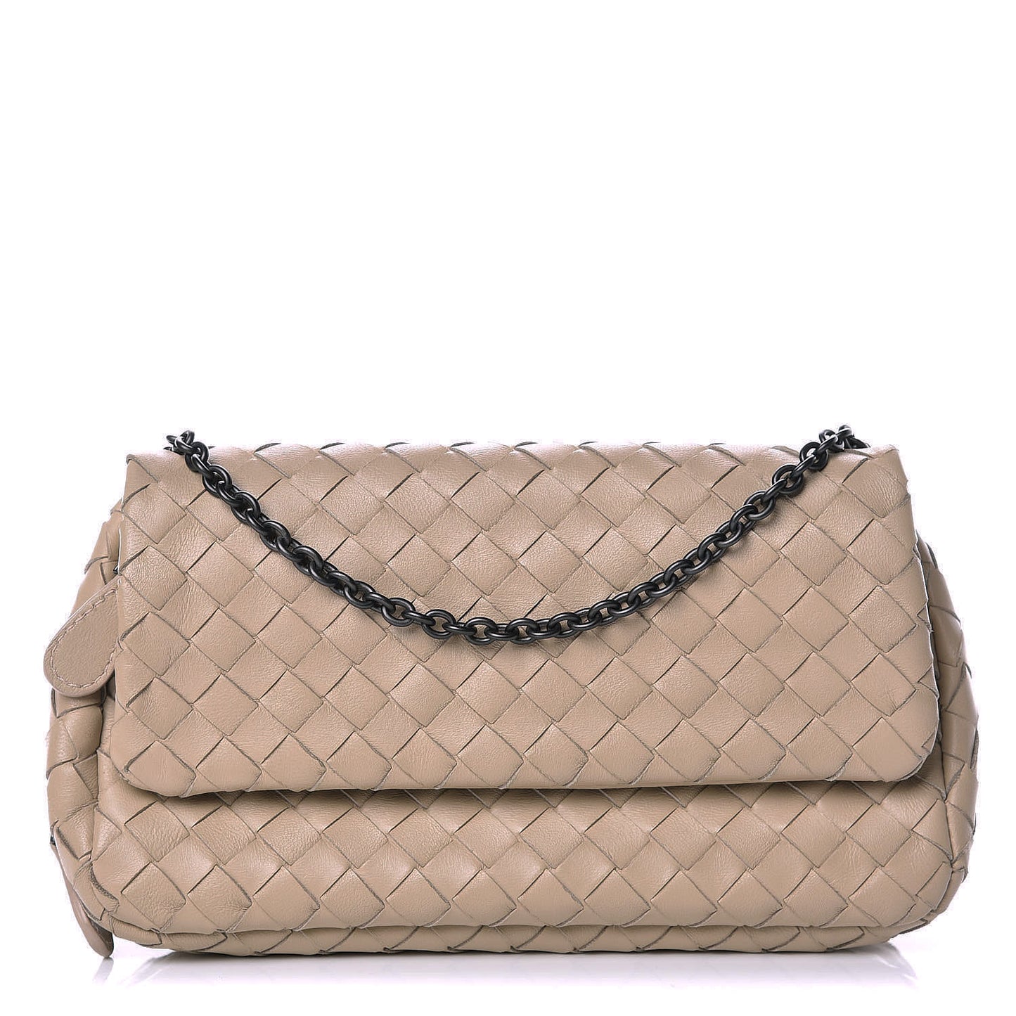 Nappa Intrecciato Small Chain Crossbody Maple