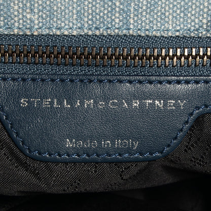 Stella McCartney Faux Leather Denim Shaggy Deer Camo Backpack Bag Pale Blue 6 of 8