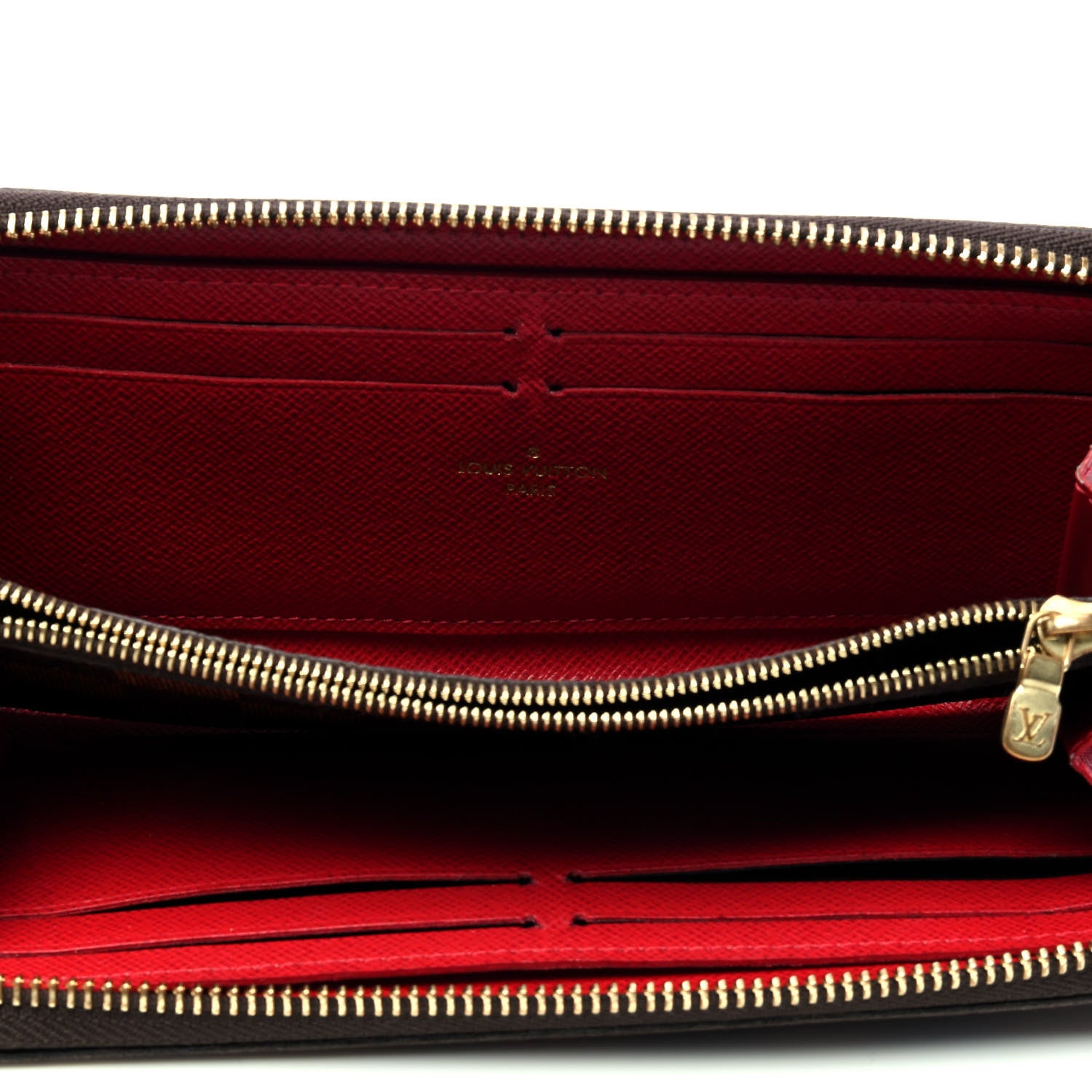 Louis Vuitton Damier Ebene Clemence Wallet Cherry 3 of 4