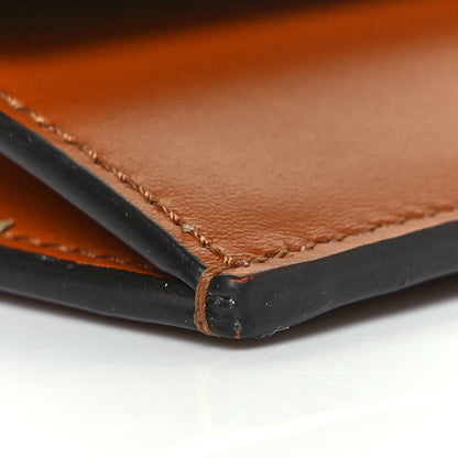 Fendi Vitello King Tamponato Logo Embossed Fold Over Card Holder Wallet Cuoio 17 of 19