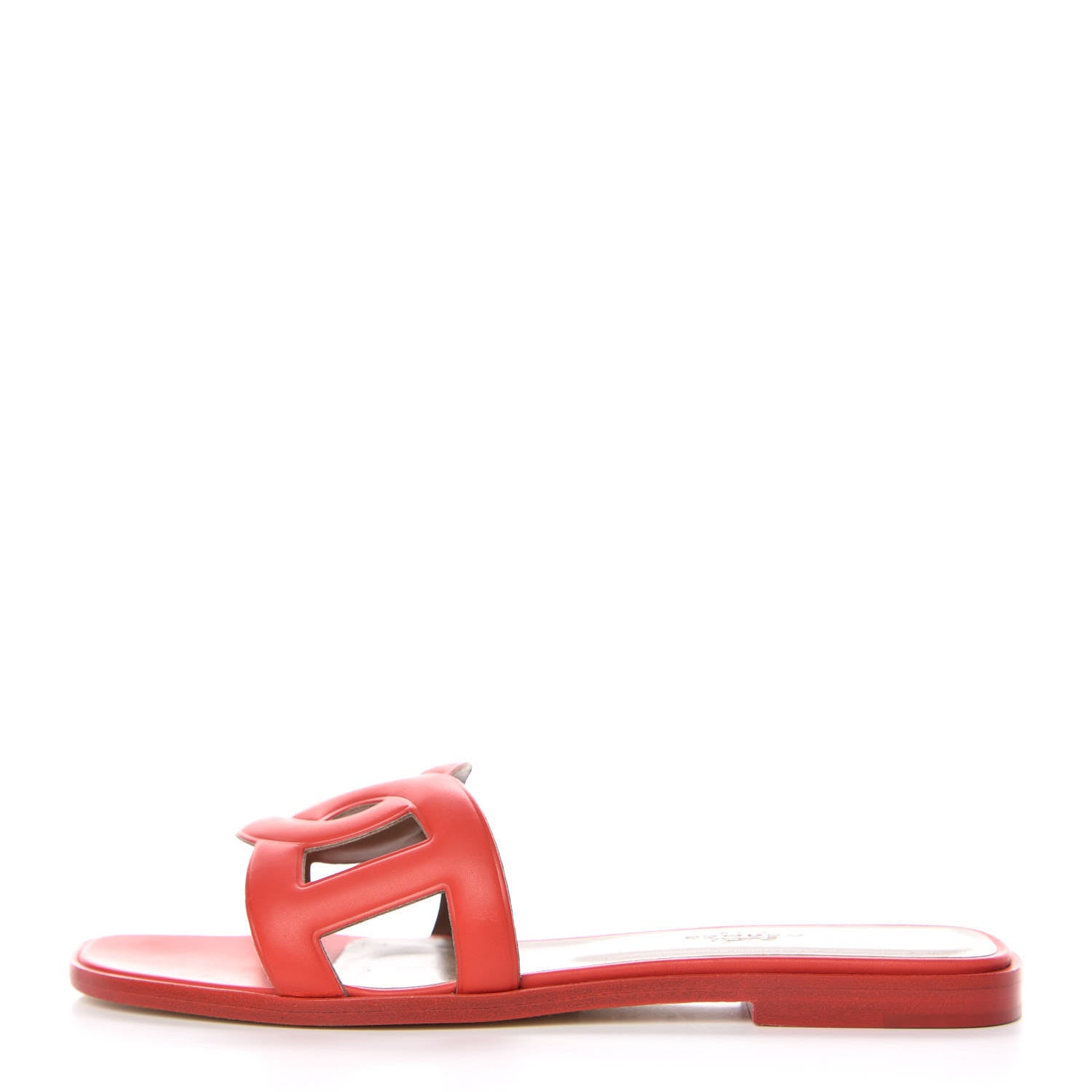Hermes Calfskin Omaha Sandals 37.5 Pavot 1 of 11