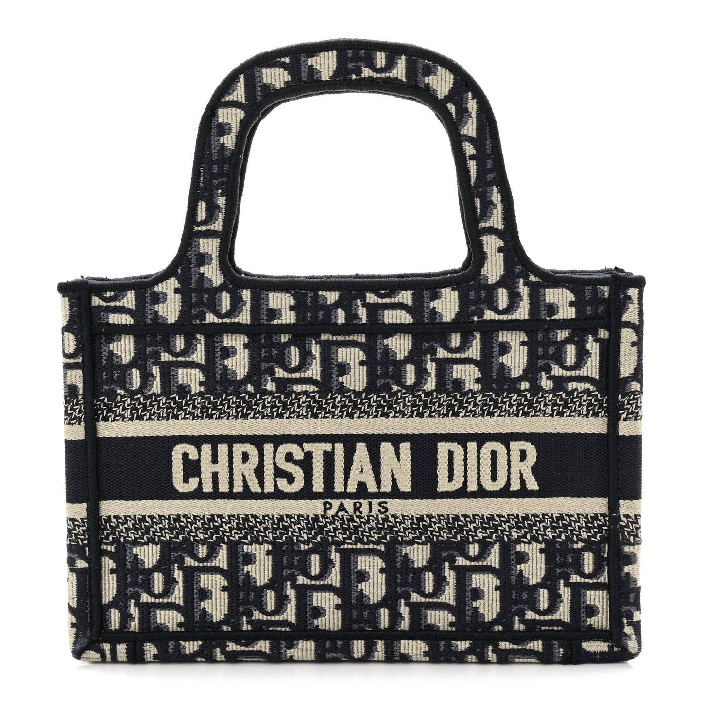 Oblique Mini Book Tote Blue Multicolor