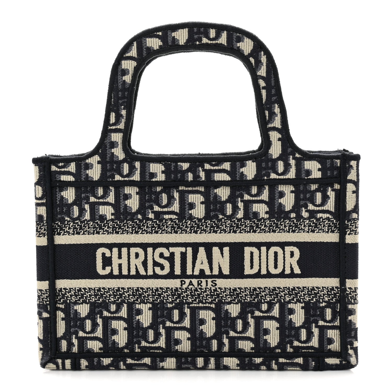 Christian Dior Oblique Mini Book Tote Blue Multicolor 1 of 11